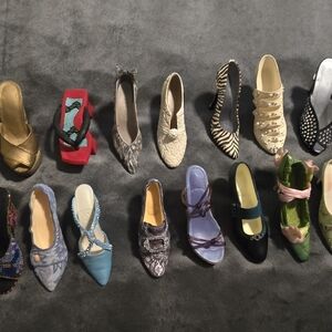 Women's Assorted Blue and Purple Dress Pumps - Vintage Mixed Designer 1998